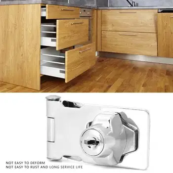 

5pcs fingerprint door lock Copper Lock Cylinder 2.5in Cupboard Drawer Lock with Key Stainless Steel