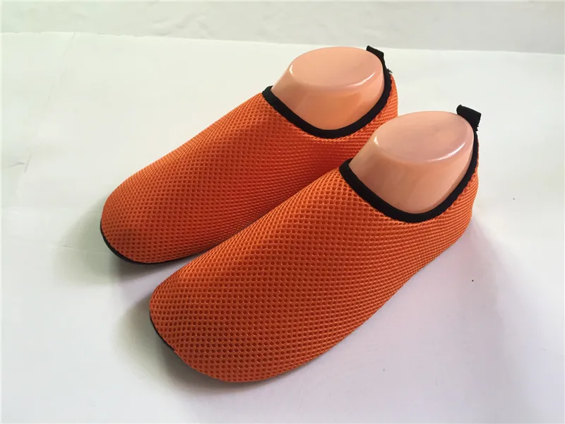 Сетчатые сандалии; пляжная обувь на плоской подошве; обувь для плавания; sapato feminino; летние дышащие сандалии; sandalias mujer Chaussure Femme; Водонепроницаемая Обувь - Цвет: Orange Sandals