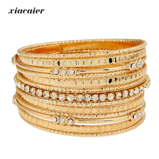 Xiacaier Indian Bangle Gold Color Bracelets For Women Silver Xiacaier Indian Bangle Gold Color Bracelets For Women Silver Bangles Set Jewelry Bracelet Femme