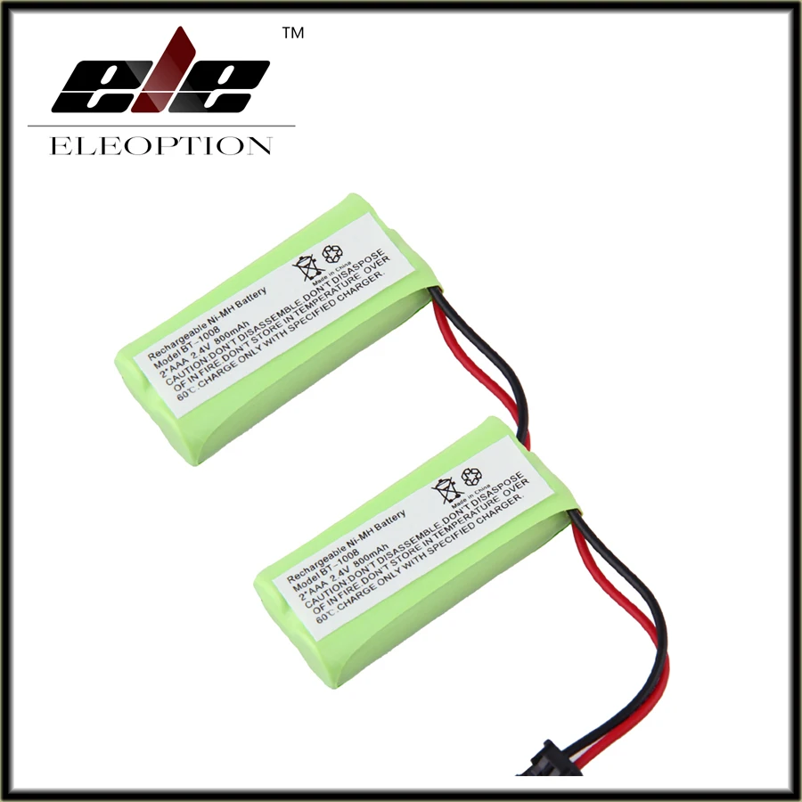 2pcs Ni MH 800mAh 2.4V Rechargeable Cordless Home Phone Battery for