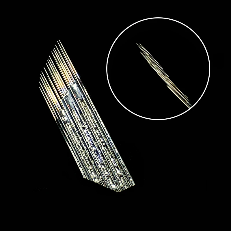 

100 pcs 3 rows 16pins Needle Permanent Eyebrow Makeup Needle Microblading Blades For 3D Tattoo Tobori Pen Manual Embroidery