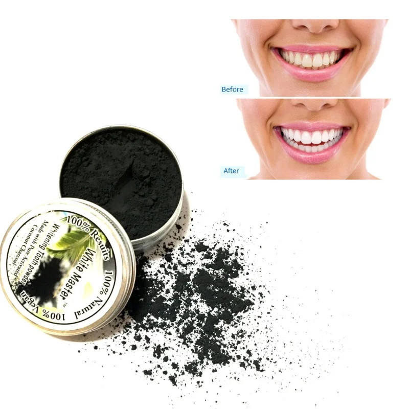 Teeth Whitening Black Activated Charcoal Remove Smoke Tea Coffee Yellow
