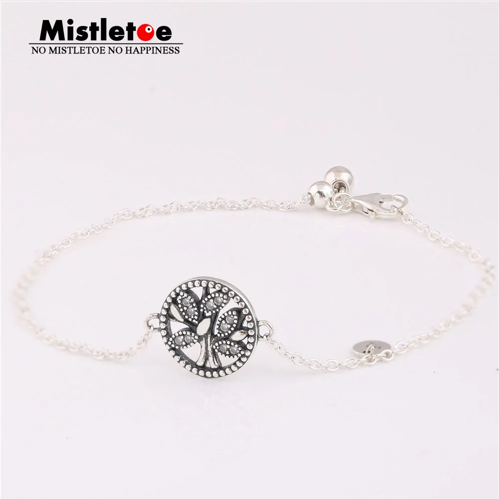 

Mistletoe 925 Sterling Silver Tree of Life Bracelet Eurpeon Jewelry