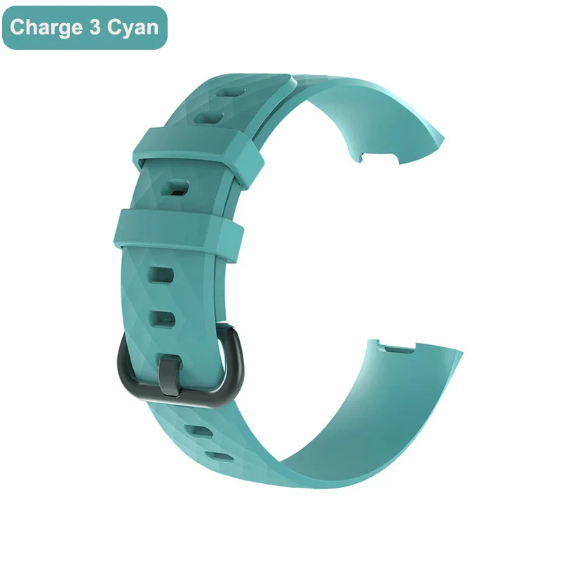 XShum Fitbit Charge 3 Band TPE ремешок для FitBit Charge 3 TPE браслет для Fit bit charge 3 band Замена для аксессуаров - Цвет: Charge 3 Cyan