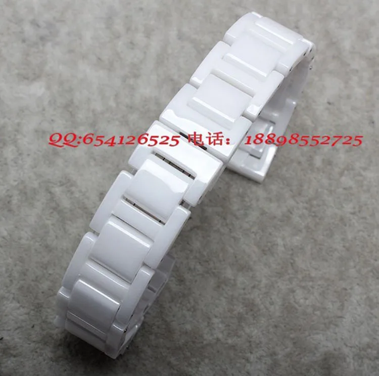 

White Ceramic Watchbands width 14mm 16mm 18mm 20mm Strap NEW Fashion Watch watchband for SHN-5010L-4A women Ceramic watch starp