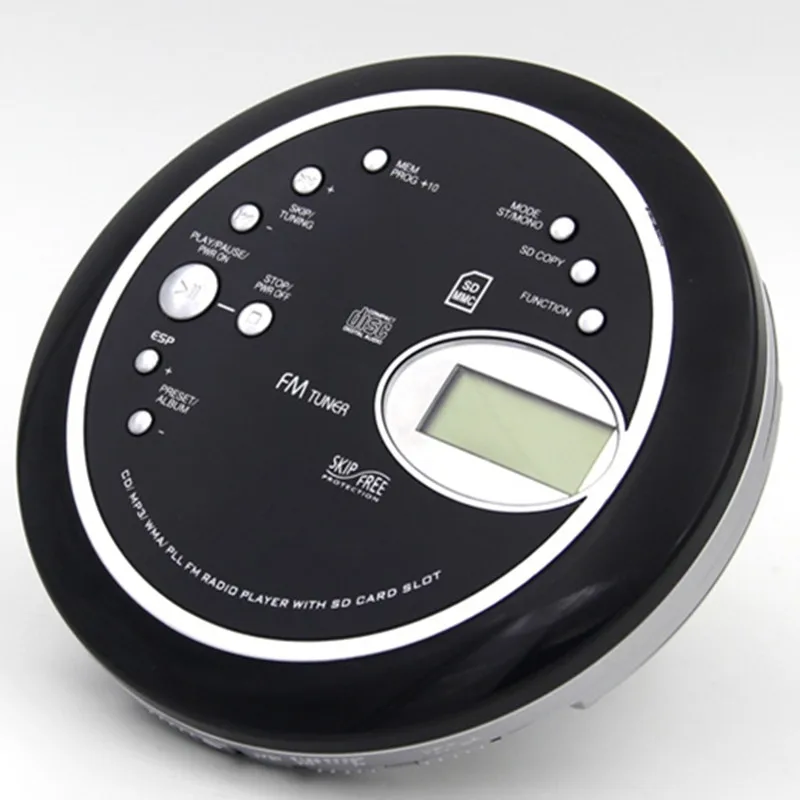 Portable cd walkman music player supports MP3 WMA