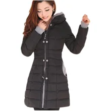Winter coat women Long 2016 new arrival polyester Full Thicken double-breasted Warm Cotton-Padded Parkas manteau femme hiver
