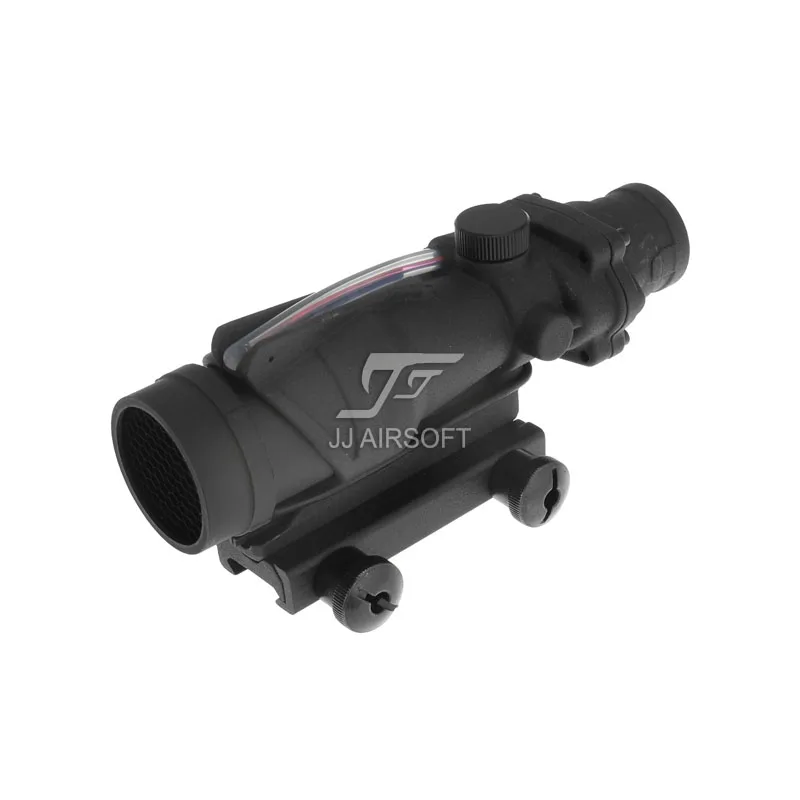 JJ Airsoft ACOG 4x32 TA31 Red Fiber с подсветкой Crosshair Rifle Scope (Black/Tan) купить один получить