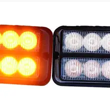 Более высокая звезда DC12V, 6 Вт Светодиодная Автомобильная поверхность Монтажная фара-стробоскоп, предупреждающий свет, аварийные огни, 18 вспышек, водонепроницаемый, 2 шт/1 лот