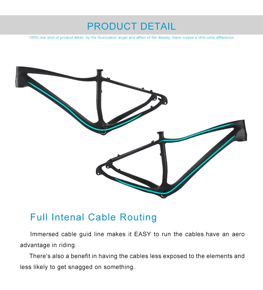 Best OG-EVKIN CF-041 Carbon Mountain Bike Frame DI2 Bike Frame Fat Back bike BICICLETTA Carbon Bicycle Frame CF041 Green Colour 2