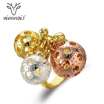 

Viennois Multiple Balls Rings For Women Gold/Rose Gold/Silver Color Wide Rings Wedding Party Jewelry