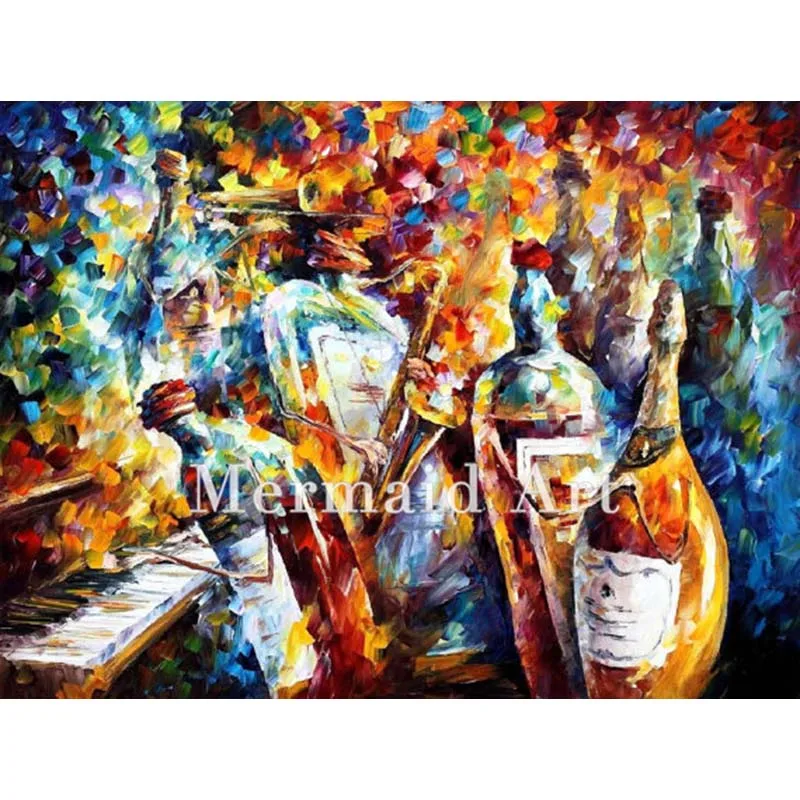 

Hand Painted Painting Oil Painting On Canvas For Abstract Wedding Anniversary Thick Palette Knife Painting Living Room Wall Fine