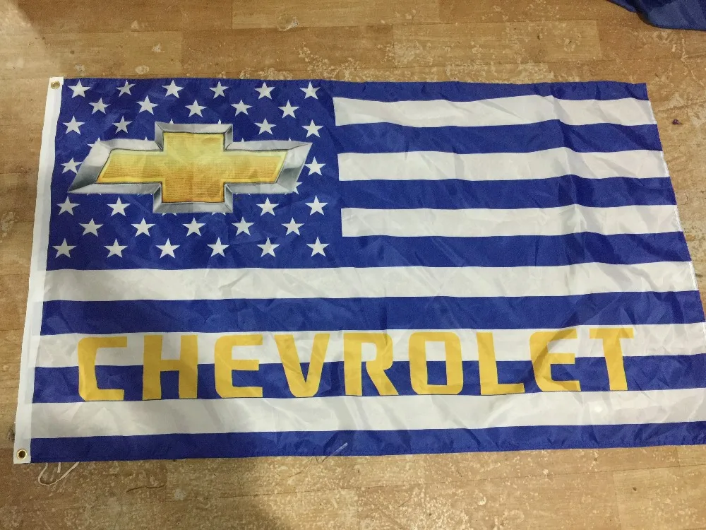 Chevrolet car brand flag, cycle racing flag, 3x5ft polyester flag 1 Chevrolet car brand flag, cycle racing flag, 3x5ft polyester flag 1
