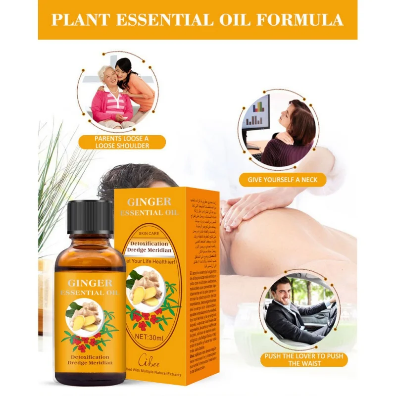 Роза/лимон/имбирь эфирное масло натуральное растительное терапия лимфатическое Детокс масло натуральное омолаживающее массажное масло для тела 30 мл