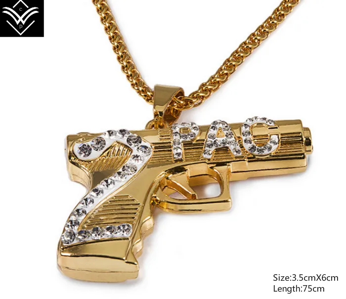 Fashion Hiphop Night Club 2 Pac Pistol Design Necklace Pendant Hot Sale | Украшения и аксессуары