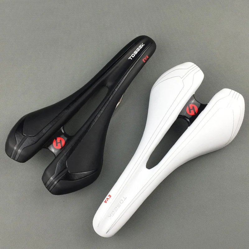 

New design TOSEEK road saddle mountain bike bicycle saddle bike seat boby geometry with PU leather EVA and titanium round bow