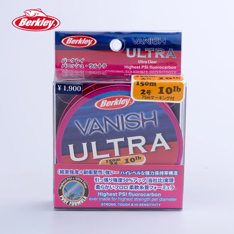 Berkley Vanish Ultr 150 м Фторуглеродные прозрачные лески для ловли карпа гибкие легко литые жесткие Аксессуары для рыбалки 4-14LB