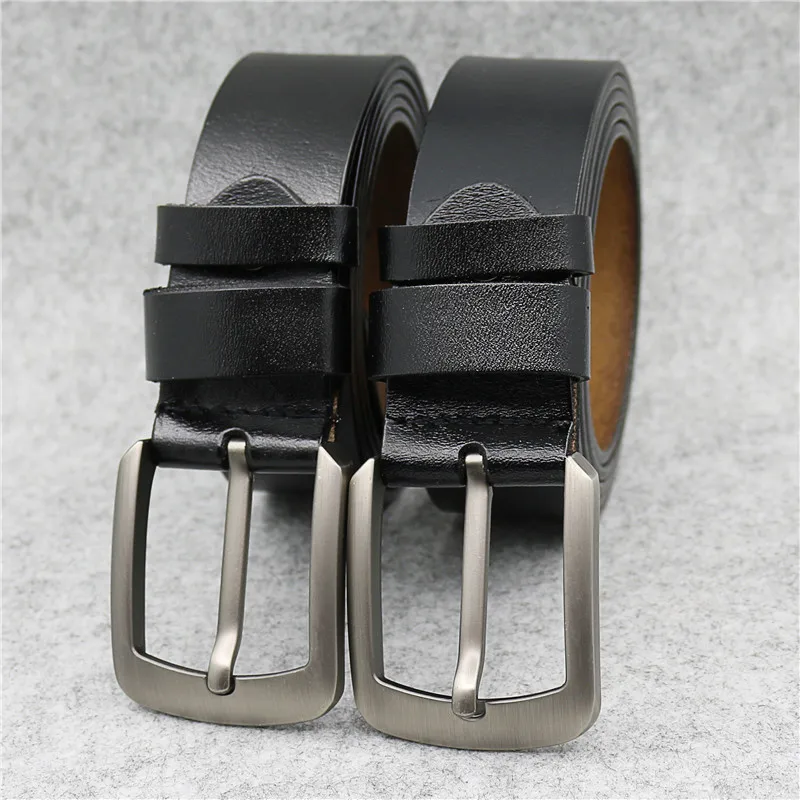 

LannyQveen cowhide genuine leather belts for men designer belts brand Strap male pin buckle 150CM long belt jeans ceinture