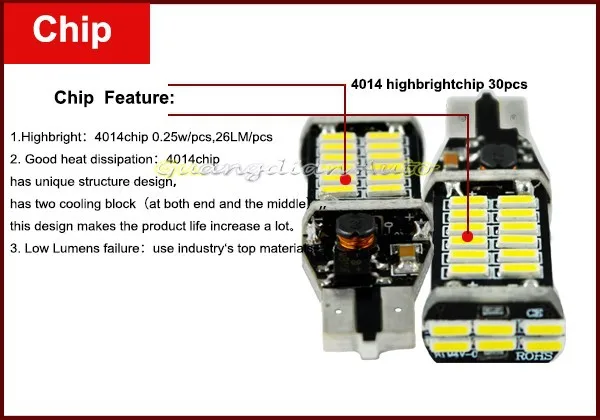 Tcart для Lexus LS460 2007-2013 Фары заднего хода свет без ошибок 4014 чип 30smd w16w Парковка Свет t15 canbus автоматический свет