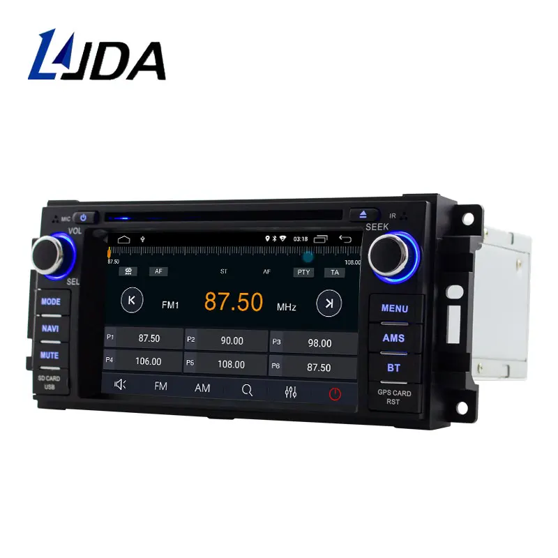 Top LJDA Android 9.0 Car Radio Multimedia DVD GPS For Dodge RAM 1500 Chrysler Sebring Jeep Compass Commander Grand Cherokee Wrangler 2