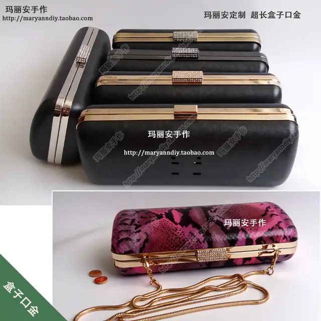 24 Cm Metal Purse Hardware Frame With Black Plastic Box Clutch O Diy Bag Making Supplies Obag Handles Accessories Drop Ping