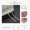 Davieslee Mens Womens Necklace Bracelet Yellow Gold Filled Chain Curb Jewelry Bracelet Necklaces for Women Men 4mm LGN64 ► Photo 3/6