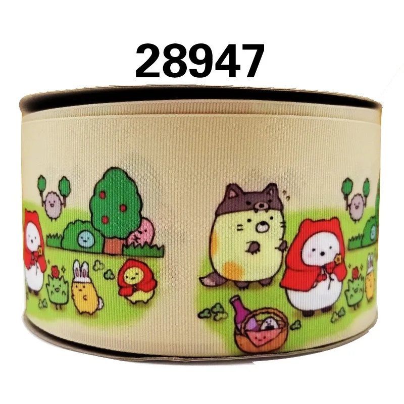 50 ярдов в размер мультфильм ленты напечатанные grosgrain ленты 28948 - Цвет: 28947