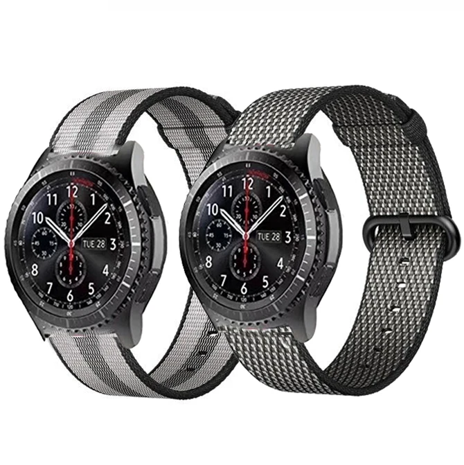 20 22 мм для samsung gear sport S2 S3 классический Frontier ремешок Pebble Time galaxy watch 42 46 huami amazfit bip huawei