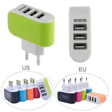 Настенное зарядное устройство EU/US с 3 портами USB зарядное устройство для путешествий AC зарядное устройство s адаптер для iPhone для Xiaomi для samsung