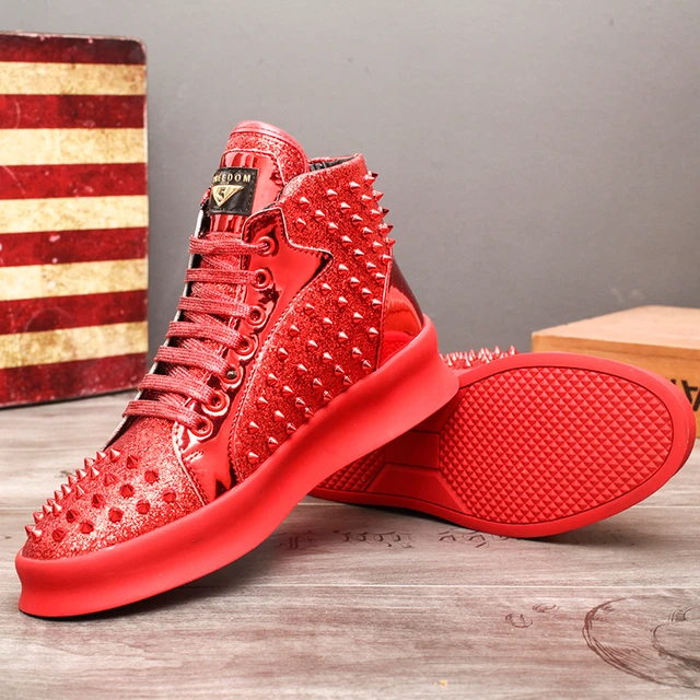 Christian Louboutin Mens Sneakers High Top  Valentino High Top Sneakers  Mens - Men - Aliexpress