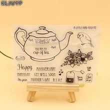 KLJUYP Happy Birthday Transparent Clear Silicone Stamp/Seal for DIY scrapbooking/photo album Decorative clear stamp sheets