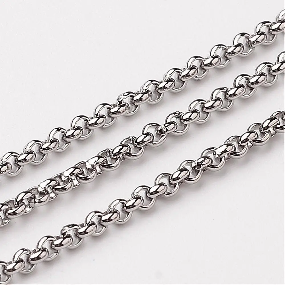 316 Stainless Steel Cross Chains, Decorative Rolo Chains, Stainless