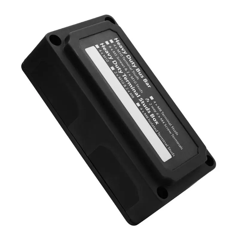 

DC 48V 100A Bus Bar Power Distribution Box with 4xM6 Studs+ 12xM4 Screws