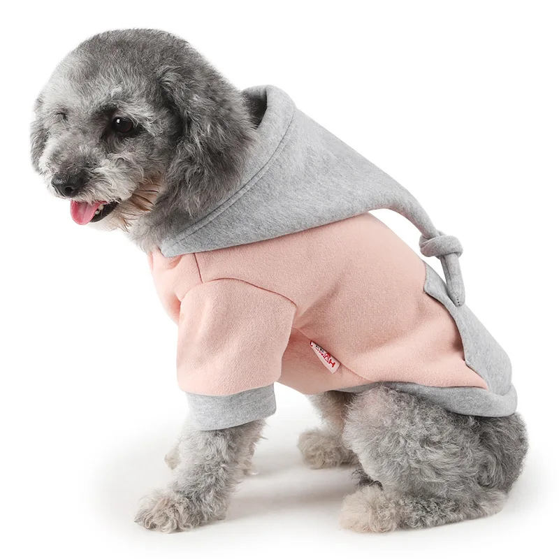 Одежда для собак Зимний костюм для домашних животных модный длинный хвост Кепка Щенок Собака толстовки свитер теплая одежда из флиса для собак кошки красный розовый