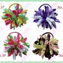 500 шт. 3 ''Мода korker волосы лук эластичный Разноцветные девушка Hiar Держатели