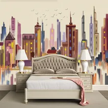 Custom 3d Wallpaper Mural Nordic Modern Abstract City Building Wall Series - High-grade waterproof material wall covering Custom 3d Wallpaper Mural Nordic Modern Abstract City Building Wall Series - High-grade waterproof material wall covering