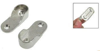 

10 Pcs Silver Tone Metal Pipe Lever Clothes Bracket