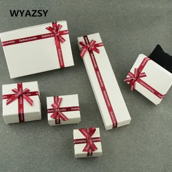 

6 Kinds Of Style High quality Velour Gift Boxes Jewelry Multi Colors Ring Earring Gift Box Hot Sale Bowknot Jewelry Box Package