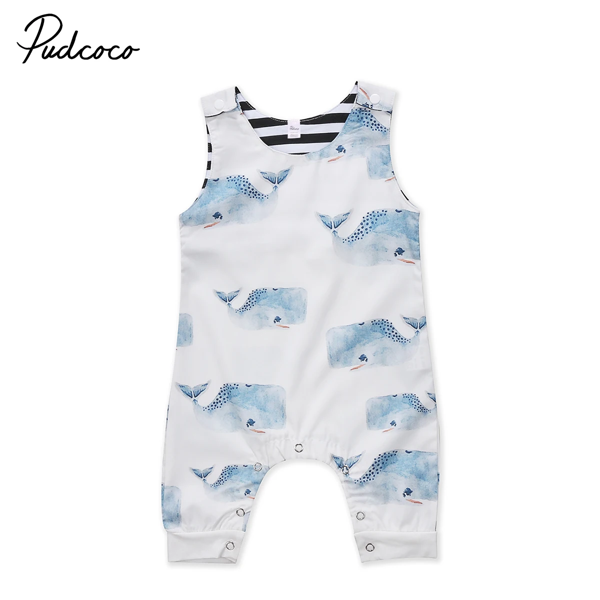 

Newborn Infant Baby Boys Girls Whale Romper Jumpsuit Outfit Clothes Set