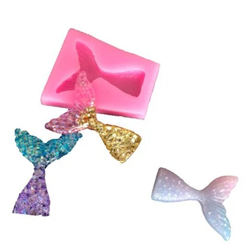 

New Mermaid Tail Silicone Mold Cookie Biscuits Fondant Cake Molds Candy Chocolate Pudding Mould Kitchen Cake Baking Tools H043