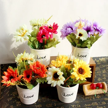 

A set of 50 gerbera flowers bonsai flower simulation set gerberajamesonii home meter box decoration decoration
