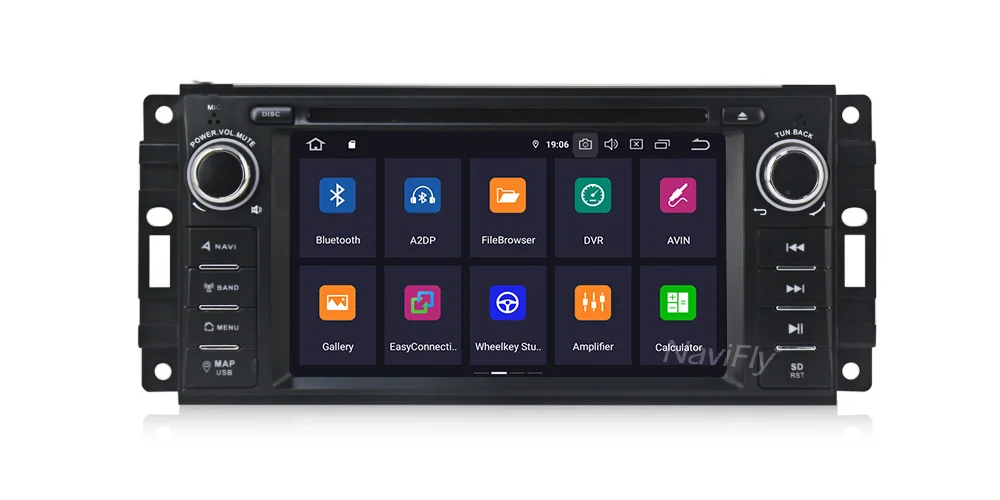 Discount NaviFly IPS DSP 6.2" Android 9.0 Car Radio DVD Player GPS Navigation for JEEP Patriot Liberty Wrangler Compass DODGE Chrysler 18