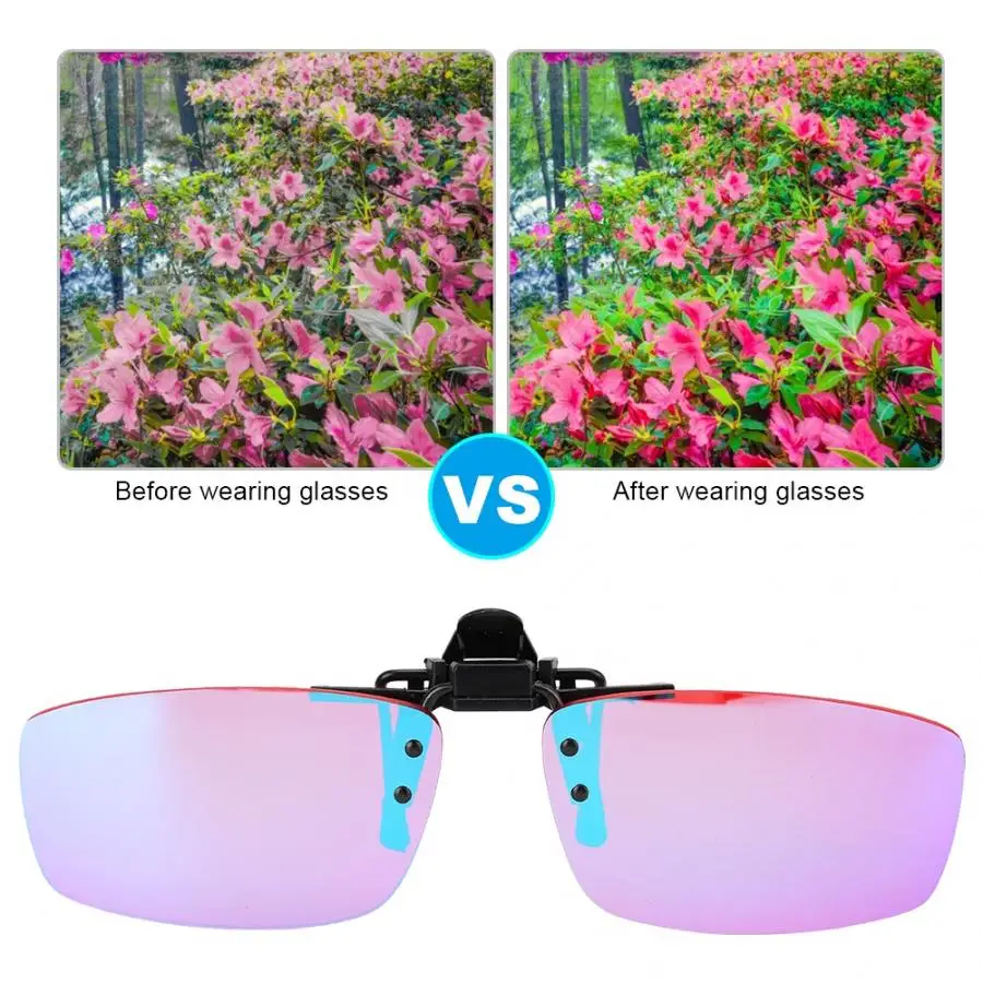 Color Blind Corrective Glasses Color Blind Glasses Red Green Blindness Weakness Corrective Glasses Flippable Clip On Lens
Color Blind Corrective Glasses Color Blind Glasses Red Green Blindness Weakness Corrective Glasses Flippable Clip On Lens
