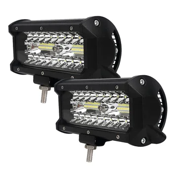 

Tri-row LED Light Bar 7inch 120W 2pcs LED Work Light Bar Truck SUV ATV Boat 4x4 4WD Offroad Led Bar Light Driving Lamp 12v 24v