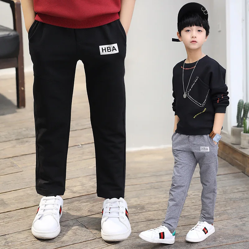 Children Clothing Boys Spring Trousers Solid Color Kids Sweat Pants ...