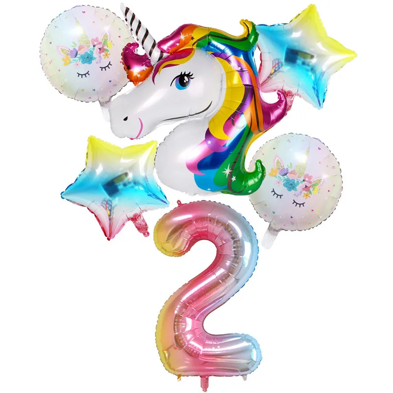 Taoqueen шляпа мультфильм праздничные шарики с единорогом день рождения шары посылка полная луна День Рождения украшения для девочек Детские Вечерние
