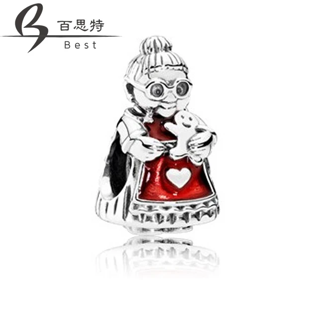 

BEST 100% 925 sterling silver 1:1 charm new friendly grandma princess with prince boys and girls beading free free of postage