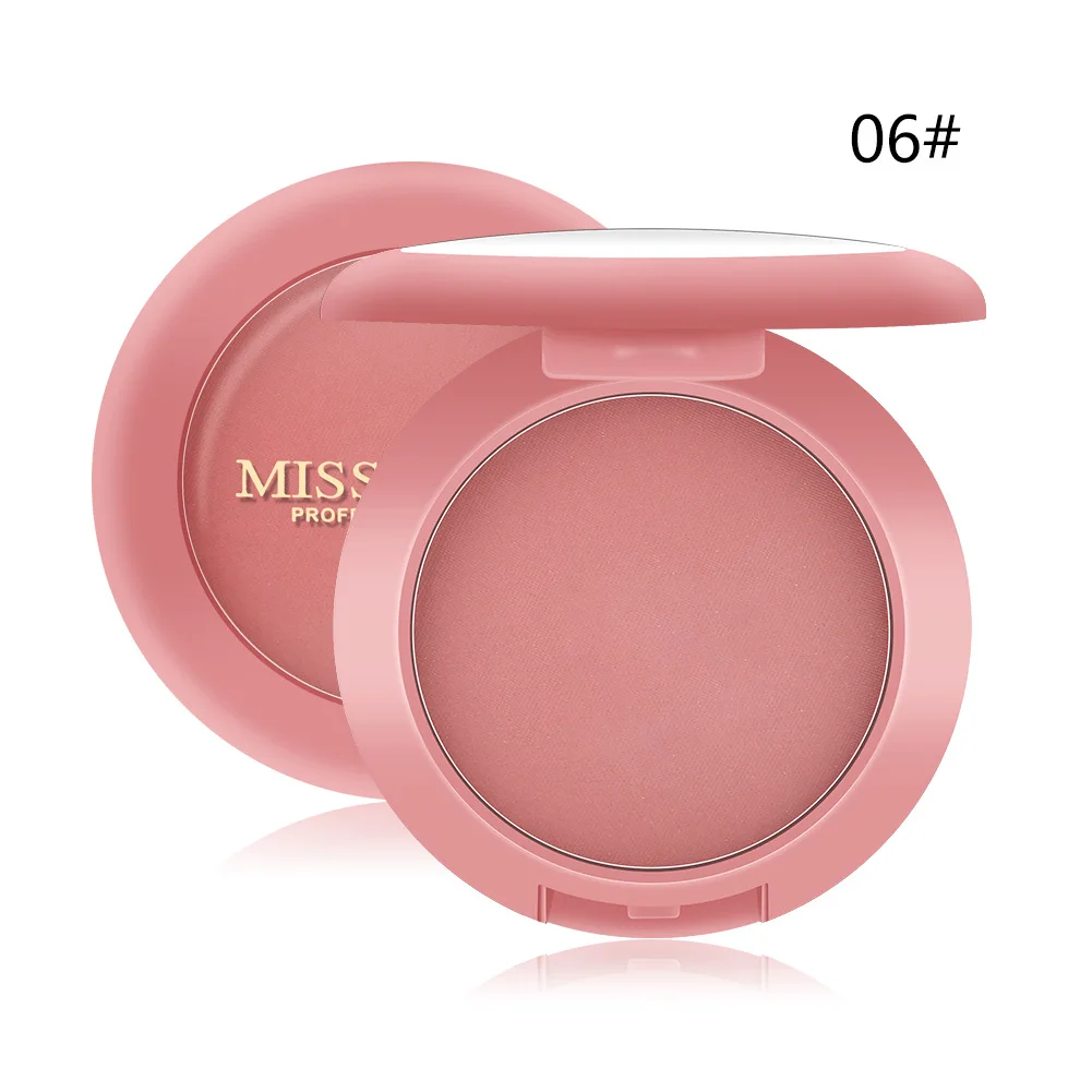 Foundation makeup blush Natural Long Lasting Brighten Skin Colour 12 Colors Matte Blush Rouge Powder Cake Contour Powder TSLM1 - Color: 06