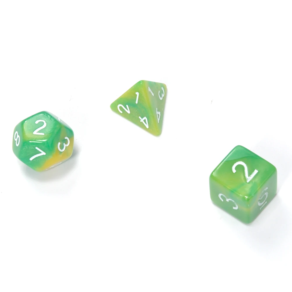 С мраморным эффектом d4 d6 d8 d10 d12 d20 Подземелья и Драконы rpg игра в кости высокое