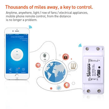 

Itead Sonoff Basic Wifi Switch DIY Wireless Remote Domotica Light Smart Home Automation Relay Module Controller Work with Alexa